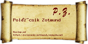 Polácsik Zotmund névjegykártya